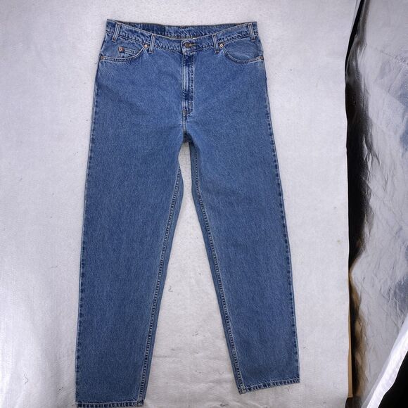 Levis 553 Jeans Mens 42x36 Denim 90s USA Relaxed Straight Dark Mid Rise Vintage - Picture 6 of 16